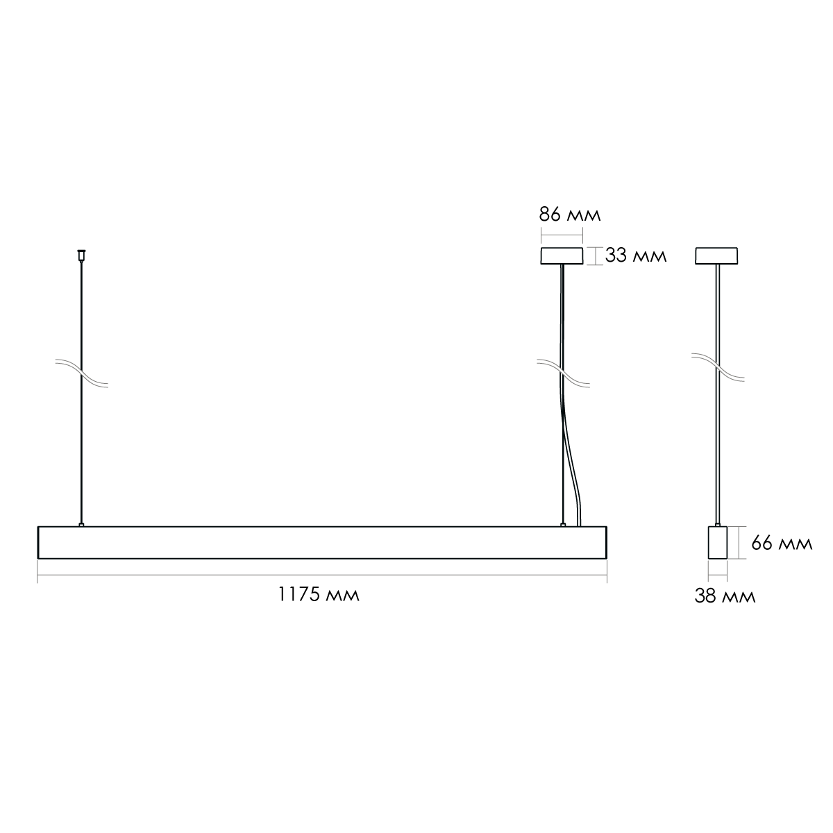 Подвесной светильник Lumker DL-AMBER-P-50-WH-NW-DALI 006282