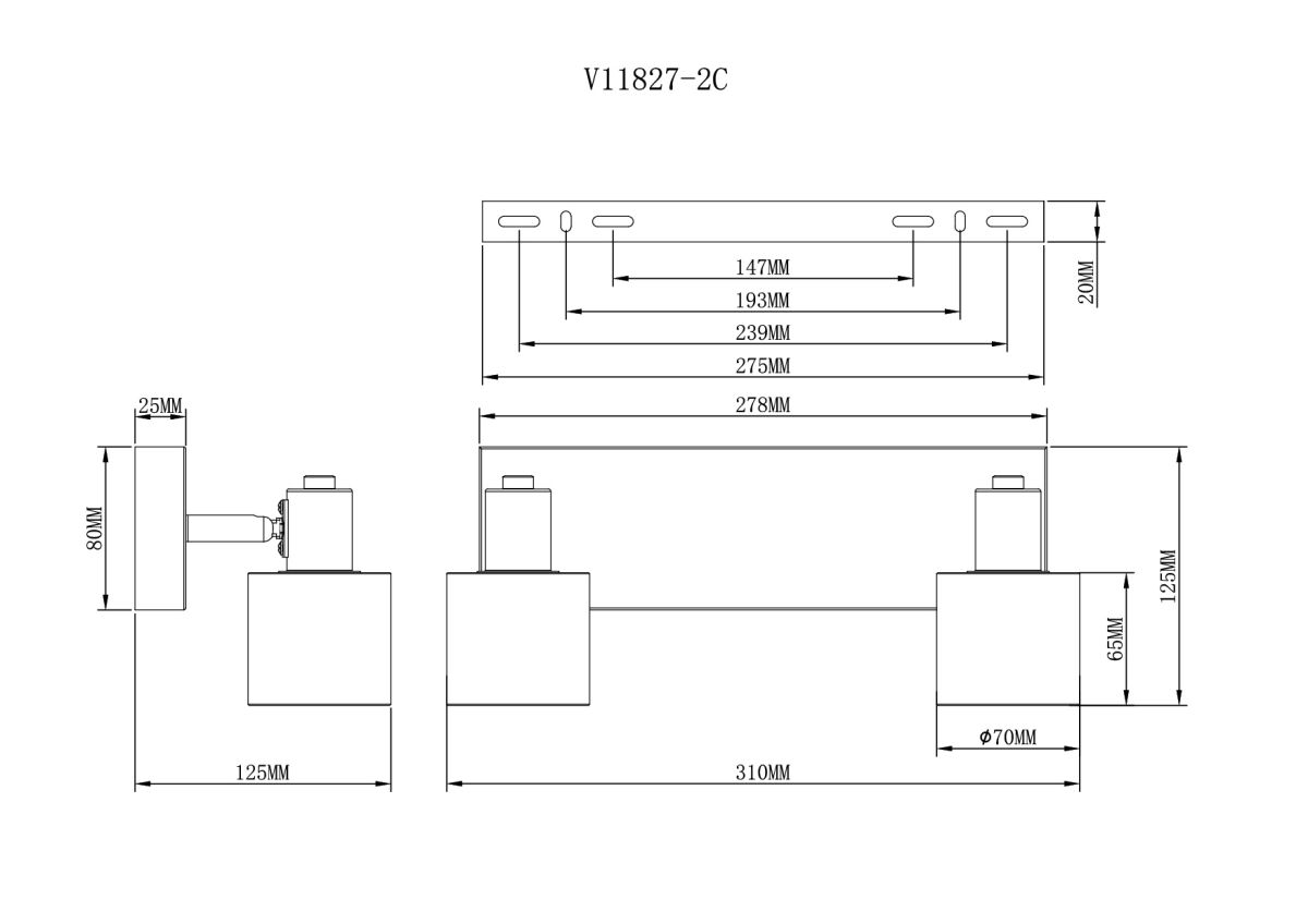 Спот Moderli Malet V11827-2C