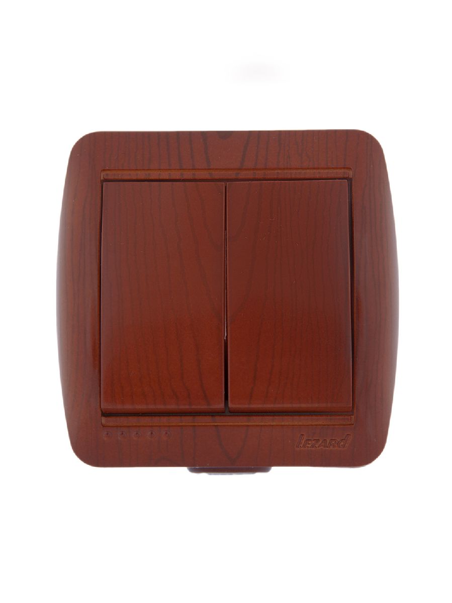 Выключатель двойной Lezard Nata 710-0800-101