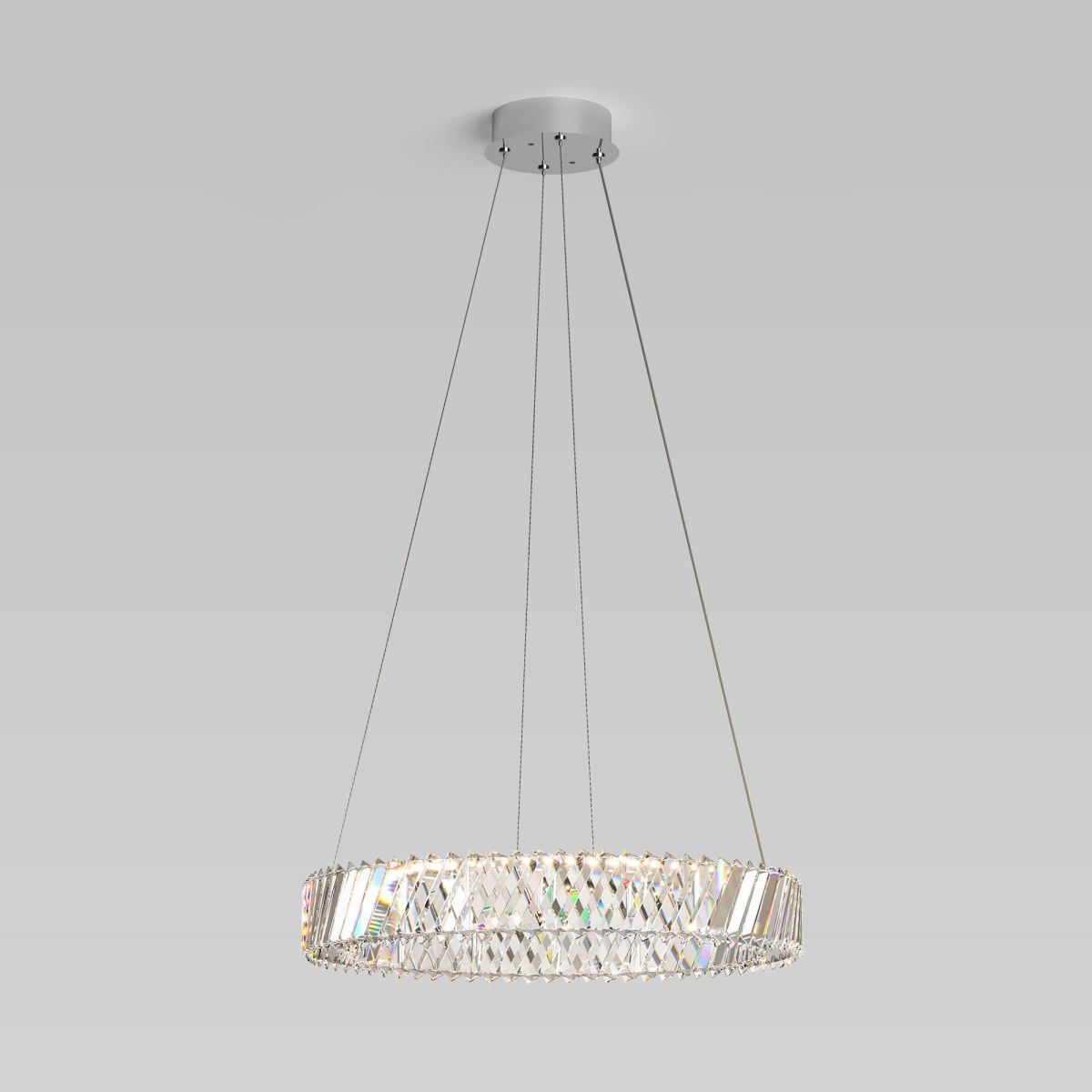 Подвесной светильник Eurosvet 101004 LED Никель хрусталь Strotskis a071451