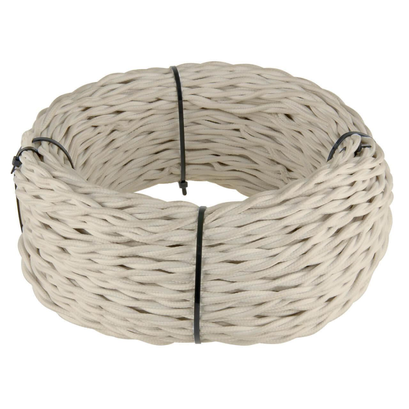 Ретро кабель Werkel витой трехжильный 1,5 мм песочный 4690389130182