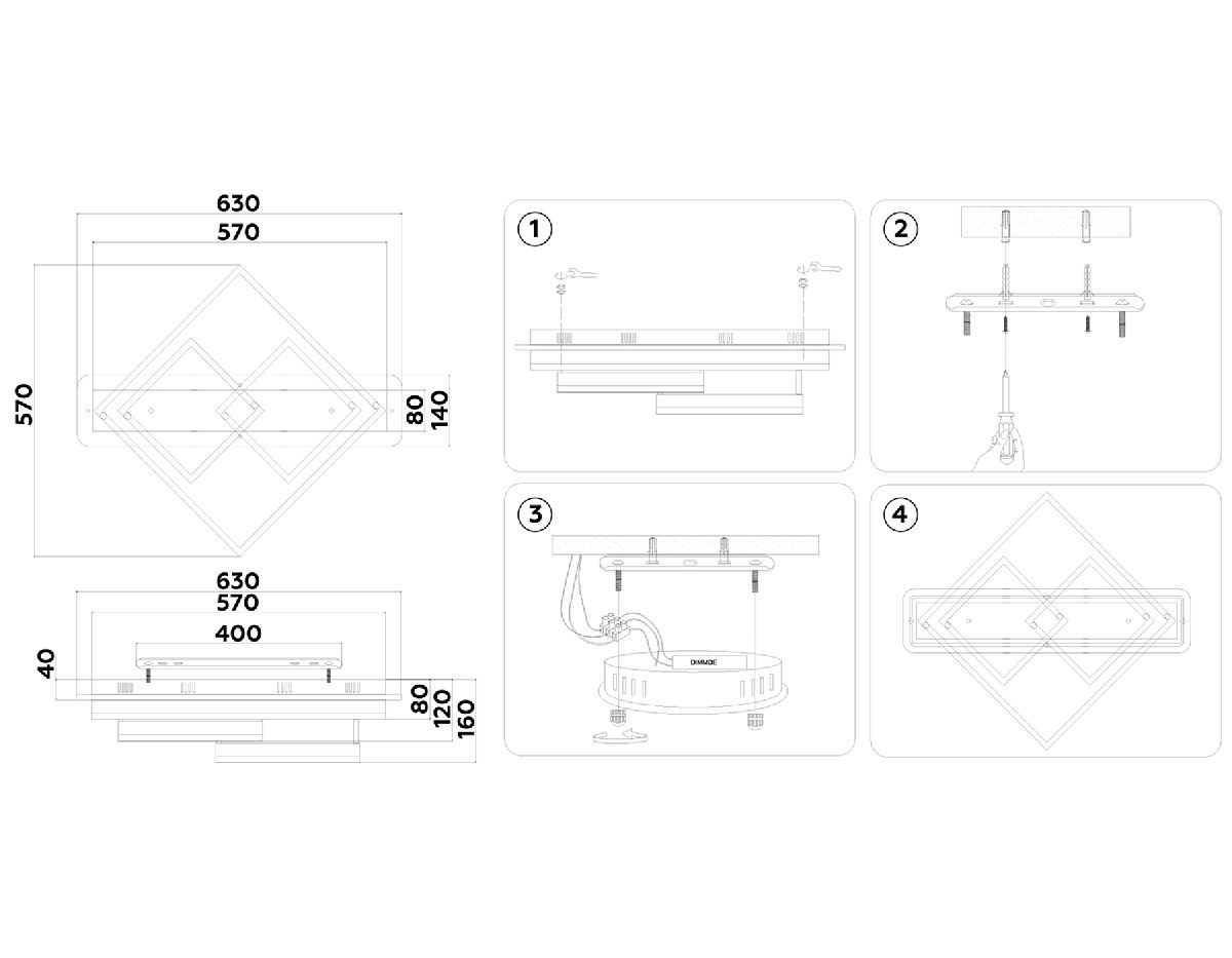 Потолочная люстра Ambrella Light Acrylica Disk FA8531