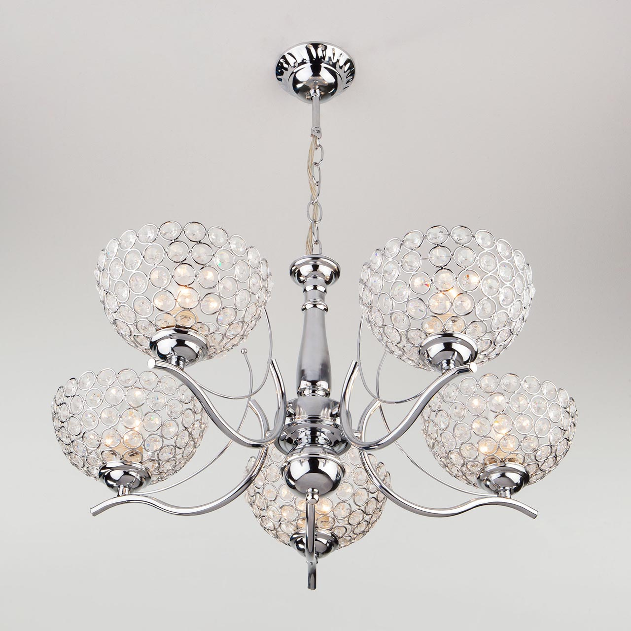 Подвесная люстра Eurosvet Mirage 30119/5 хром