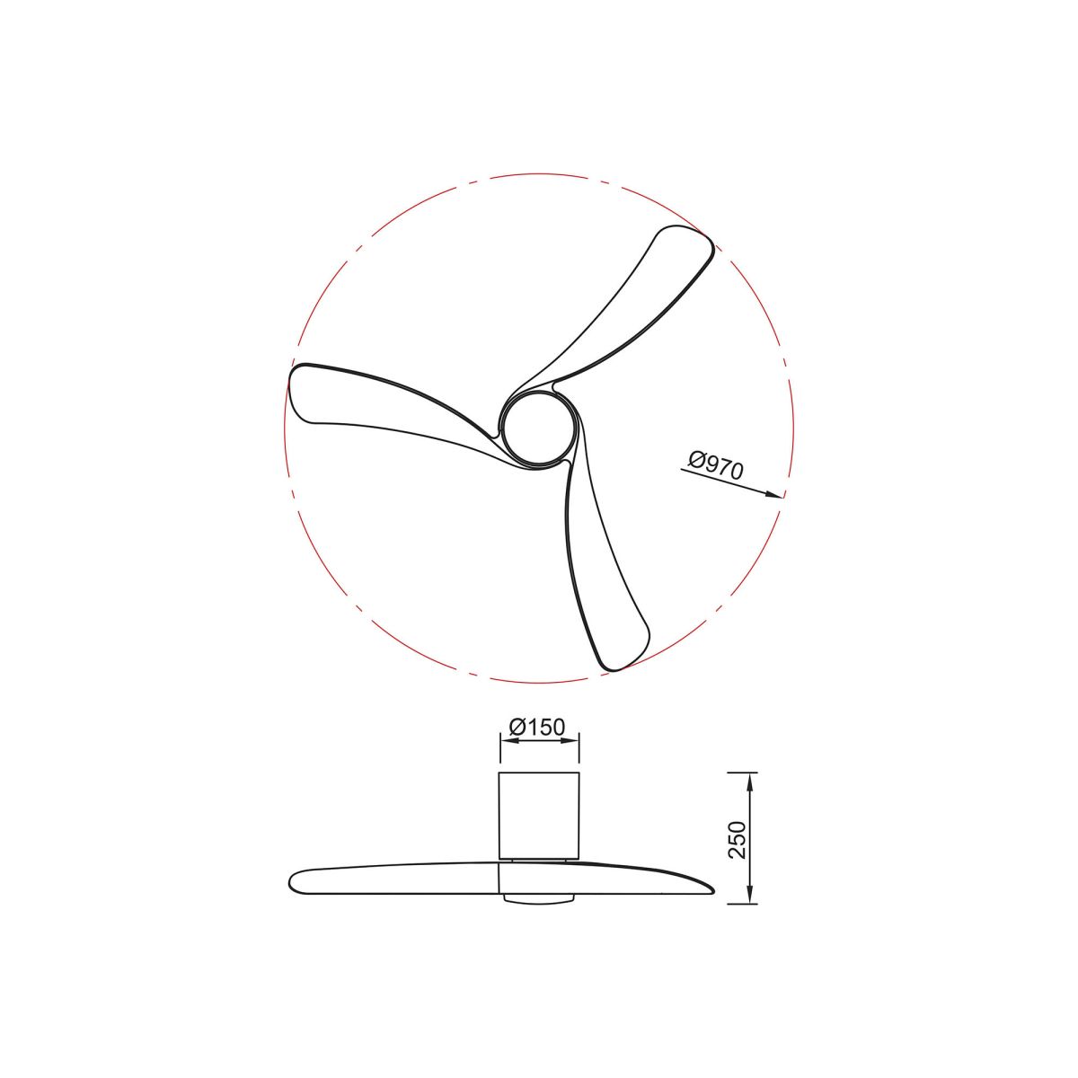 Люстра-вентилятор Mantra Nemo 9049