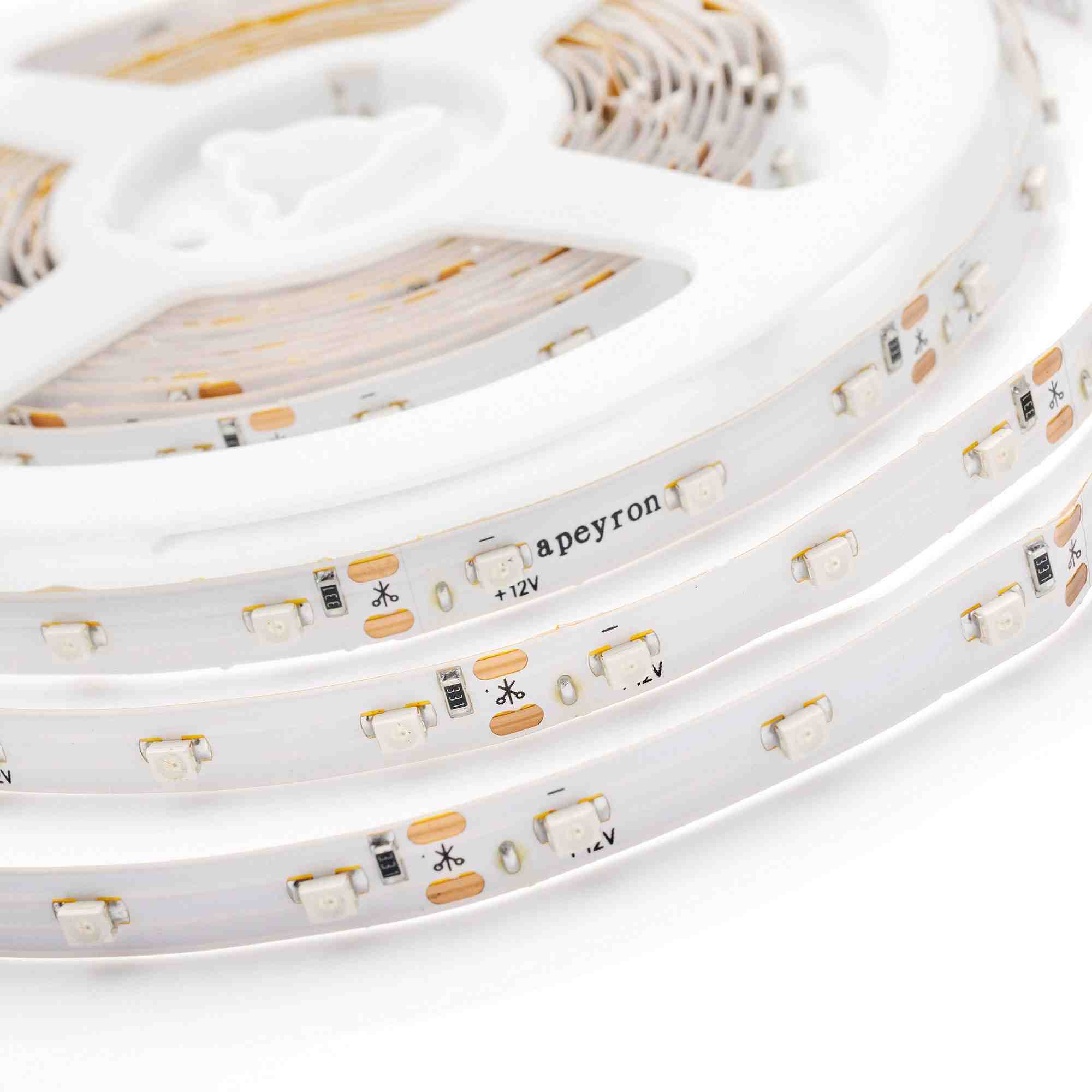 Светодиодная лента Apeyron 12В СТ 4,8Вт/м smd3528, 60д/м IP67 (НАНО) 5м зеленая 00-85