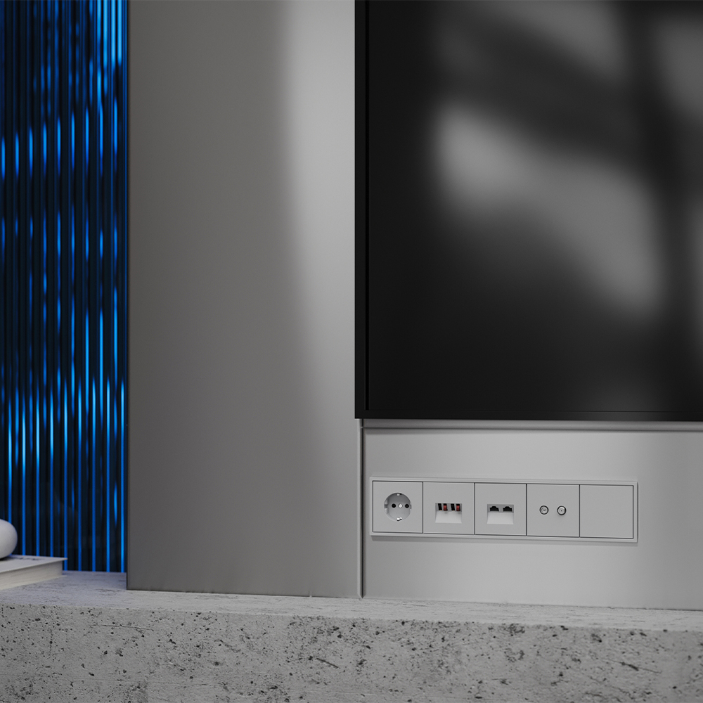 Заглушка Voltum S70 с суппортом, (серый) VLS080116