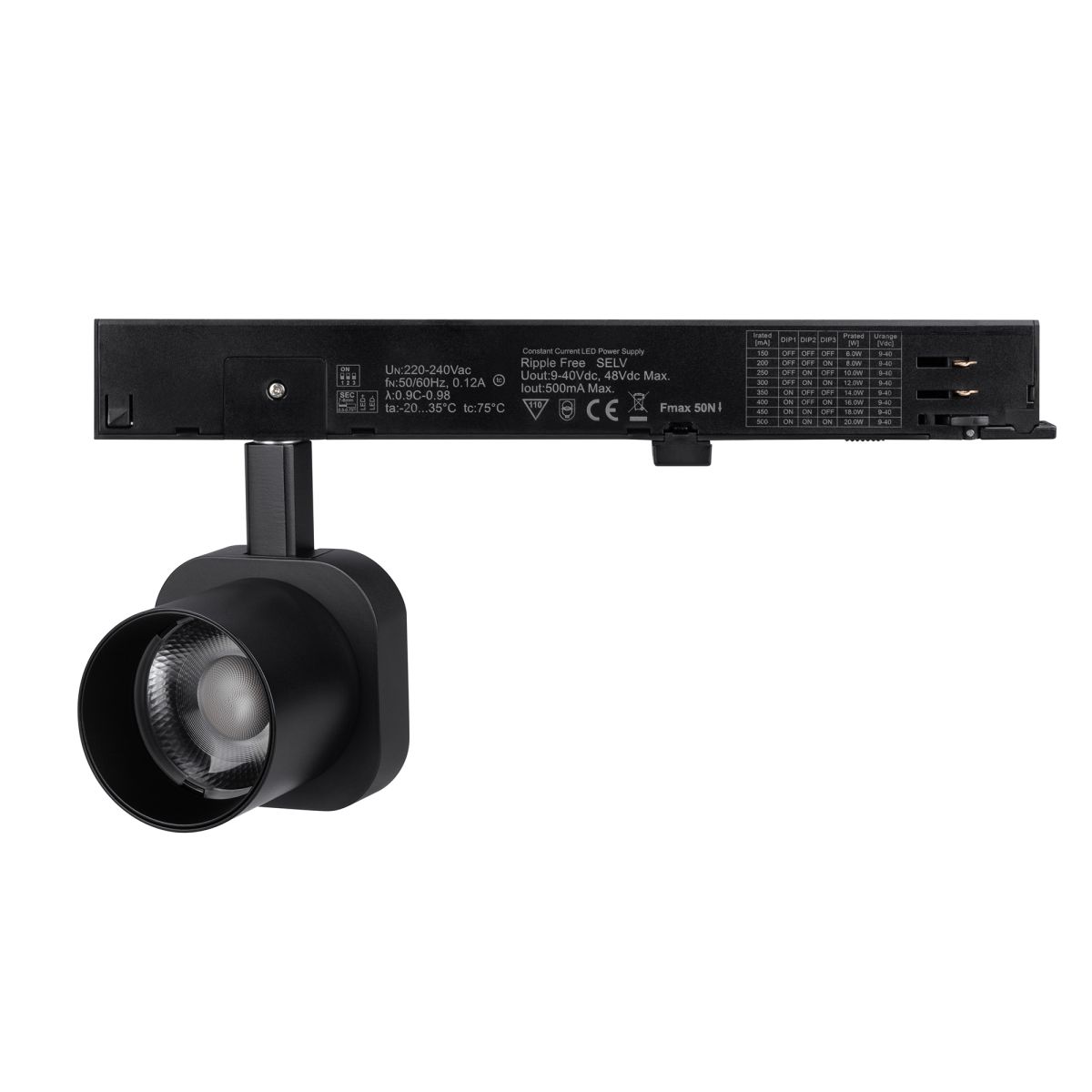 Трековый трехфазный светильник Arlight LGD-DIAFILM-4TR-R60-10W Warm3000 (BK, 60 deg, 230V) (IP20 Металл) 061495