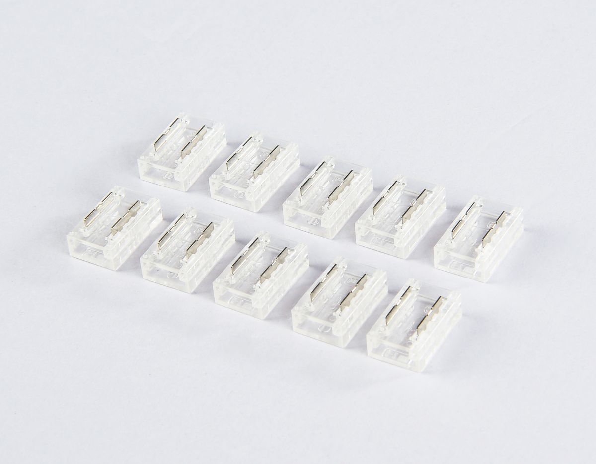 Соединитель прямой для светодиодной ленты COB 8mm 12/24V (2 конт.) GS6351 (10шт) Ambrella Light Illumination GS6351