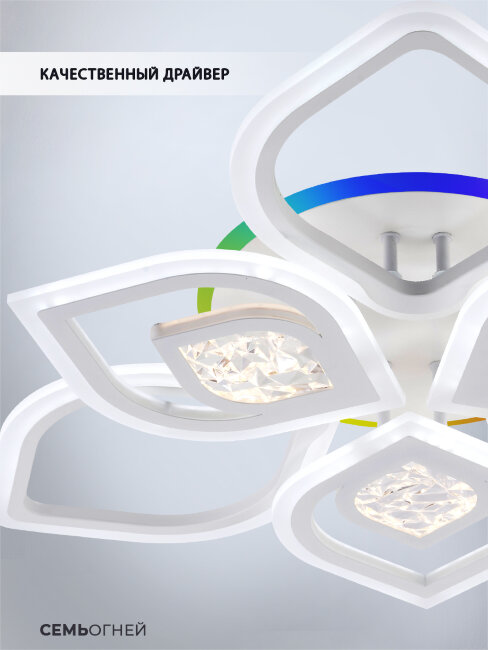 Потолочная люстра Seven Fires Dzhena SF5050/10C-WT-RGB