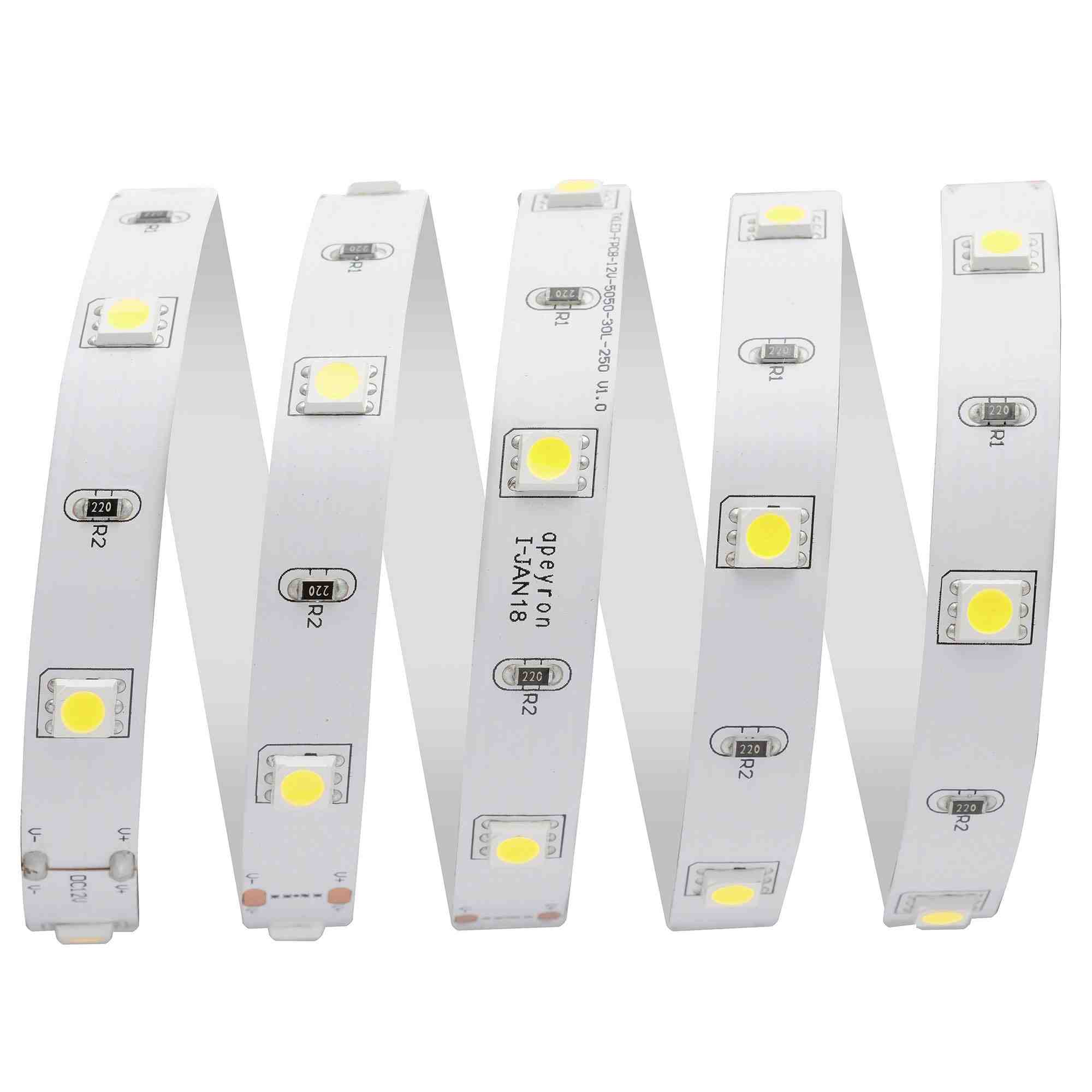 Светодиодная лента Apeyron 12В СТ 7,2Вт/м smd5050 30д/м IP20 360Лм/м 5м 6500К 00-36