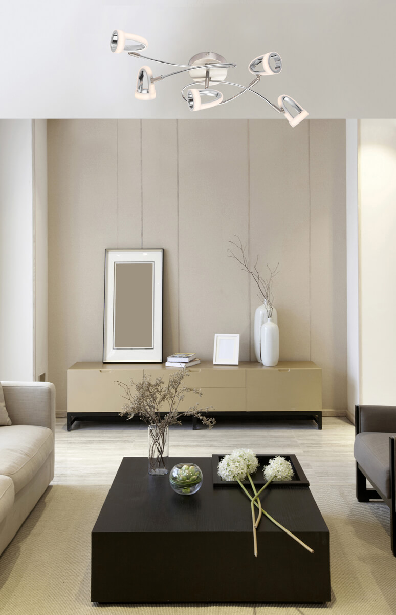 Потолочная светодиодная светодиодная люстра Globo Rodrik 56006-5