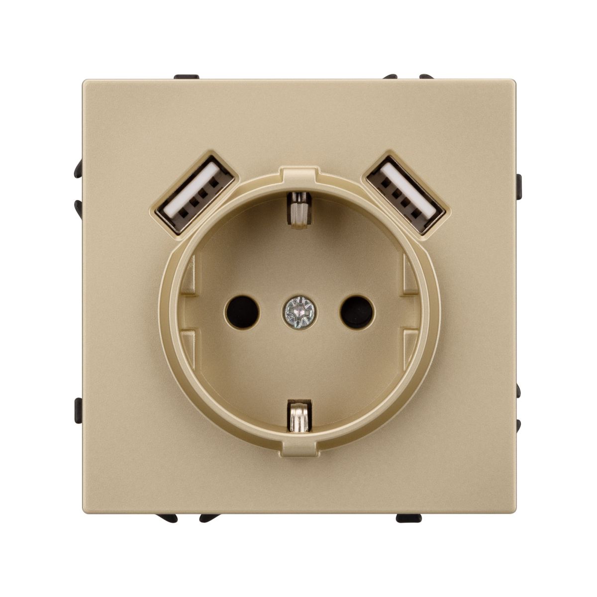 Механизм розетки с USB зарядкой Arlight SCT-NOBE-MUAA-SFPL-GD (230V, 16A) 054290