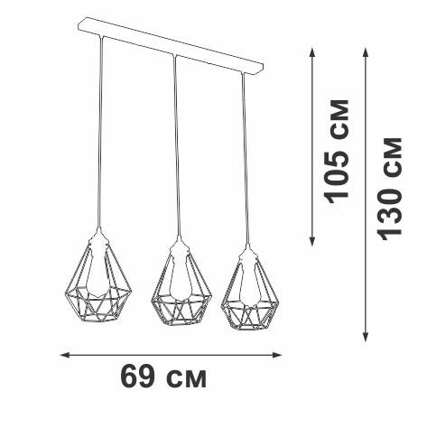 Подвесной светильник Vitaluce V2803-1/3S