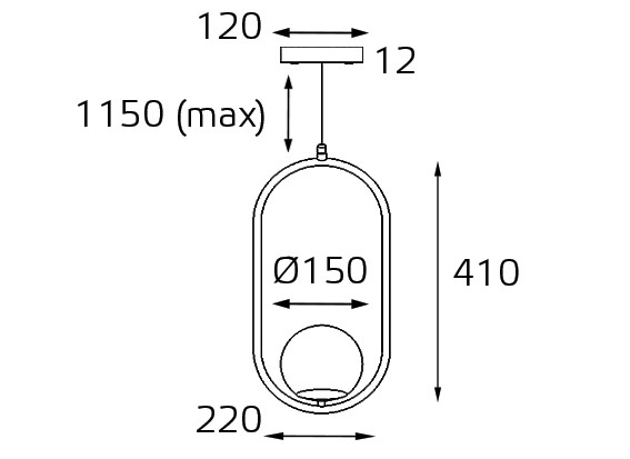 Подвесной светильник Italline Bolla SP 6239 brass