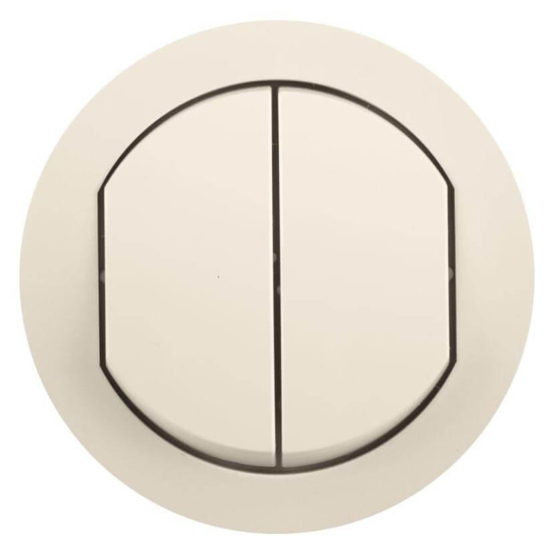 Лицевая панель Legrand Celiane выключателя двухклавишного слоновая кость 067822