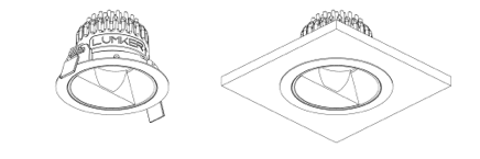 Монтажная рамка для светильника Lumker COMBO2_F_BL 008758