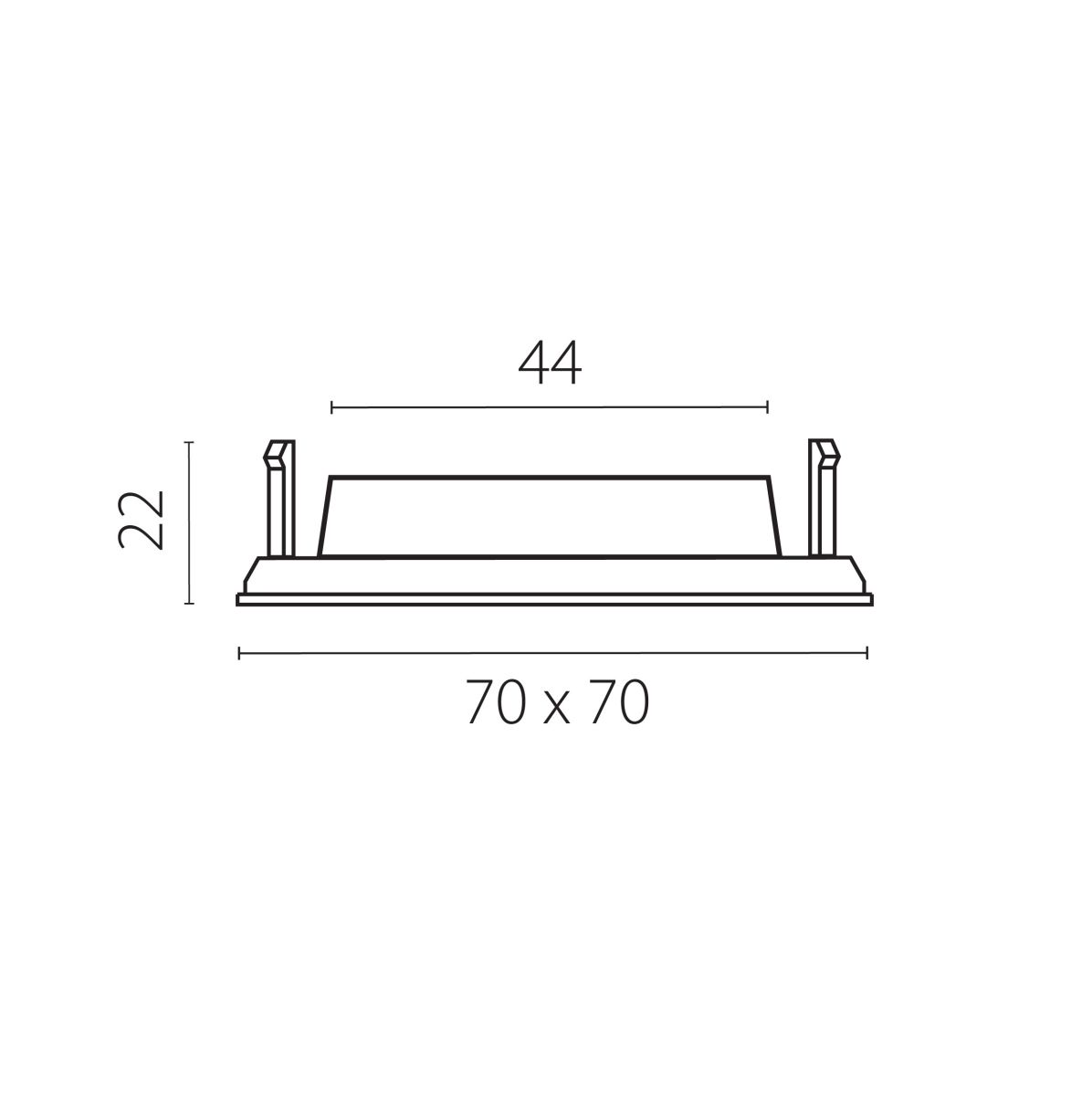 Рефлектор квадратный для рамок 07521х/07521X-01 и 07522х/07522X-01 Lightstar Stella 075517
