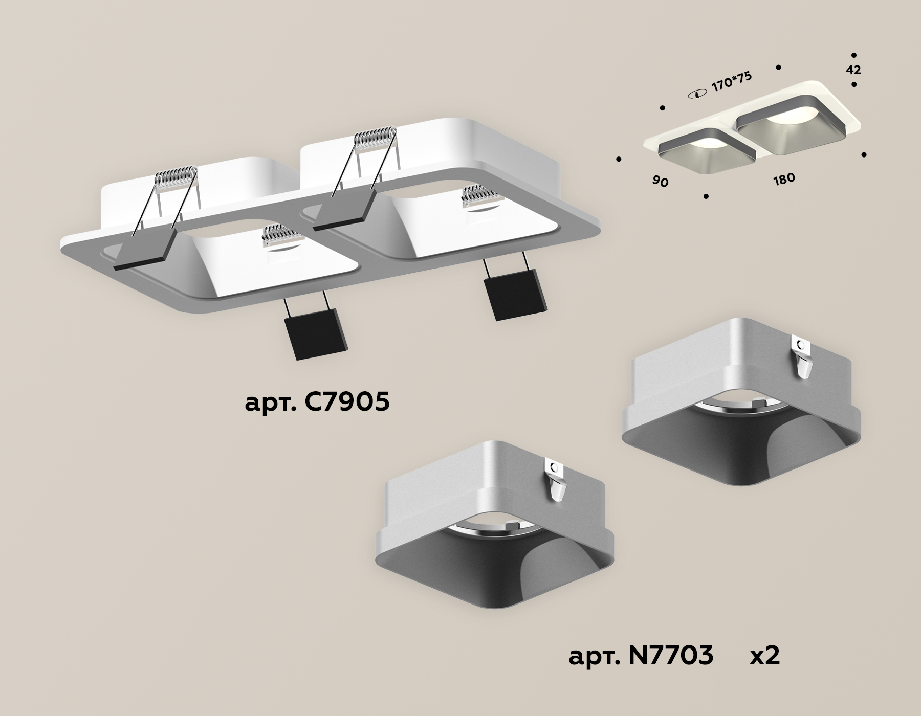 Встраиваемый светильник Ambrella Light Techno XC7905003 (C7905, N7703)