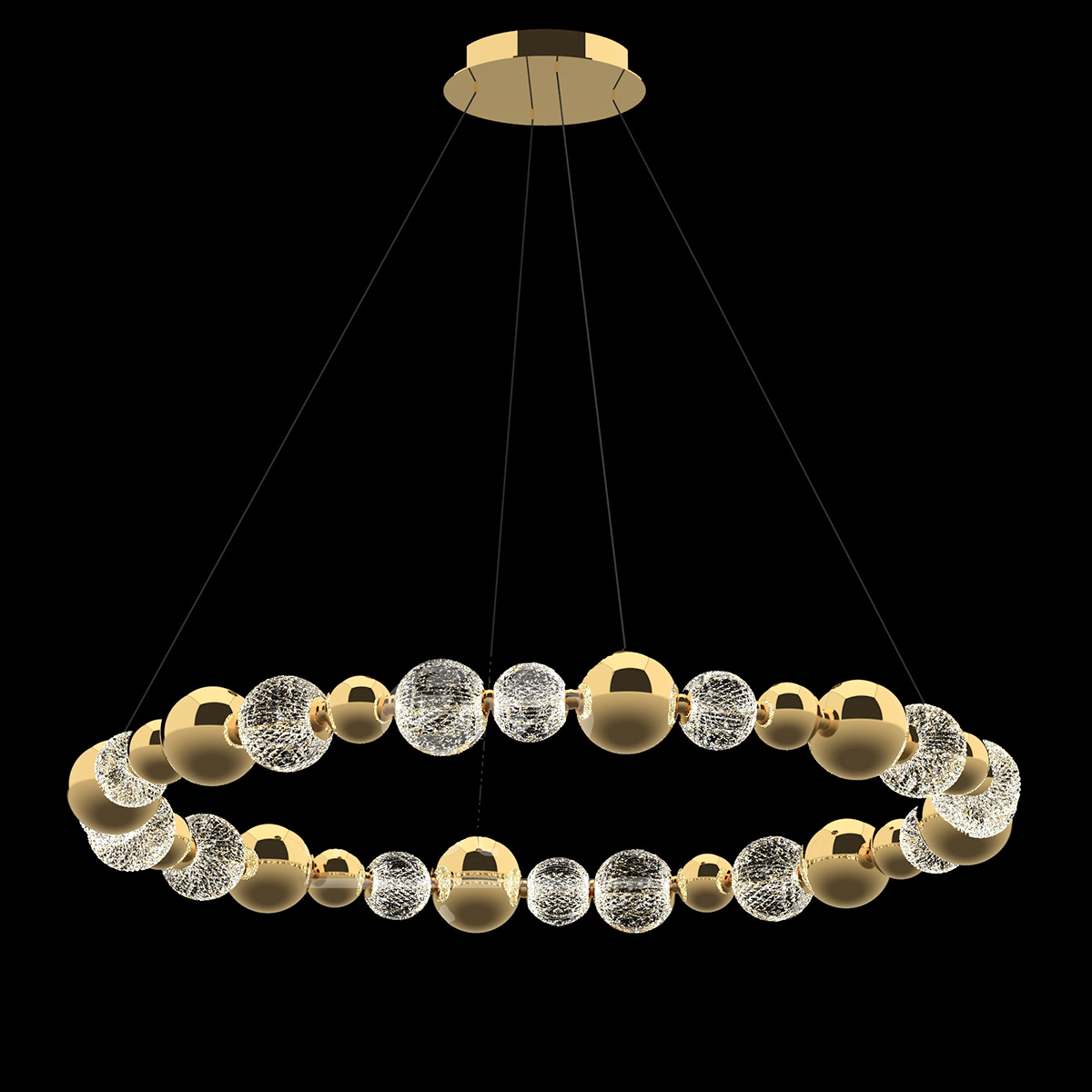 Подвесной светильник DeLight Collection Elliot Diamante MD21001002-1F gold