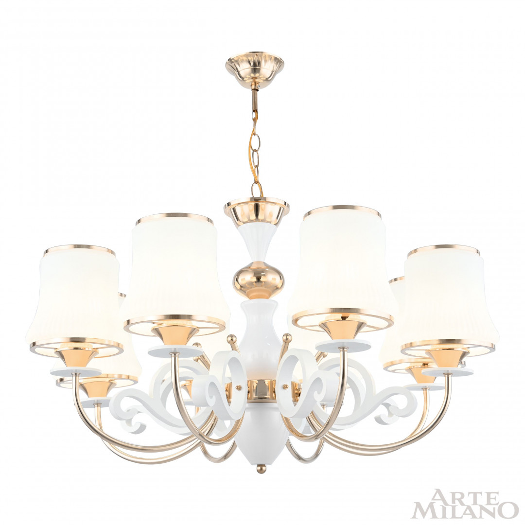 Подвесная люстра Arte Milano Florentia-1097 301097/8 Wh/Gd