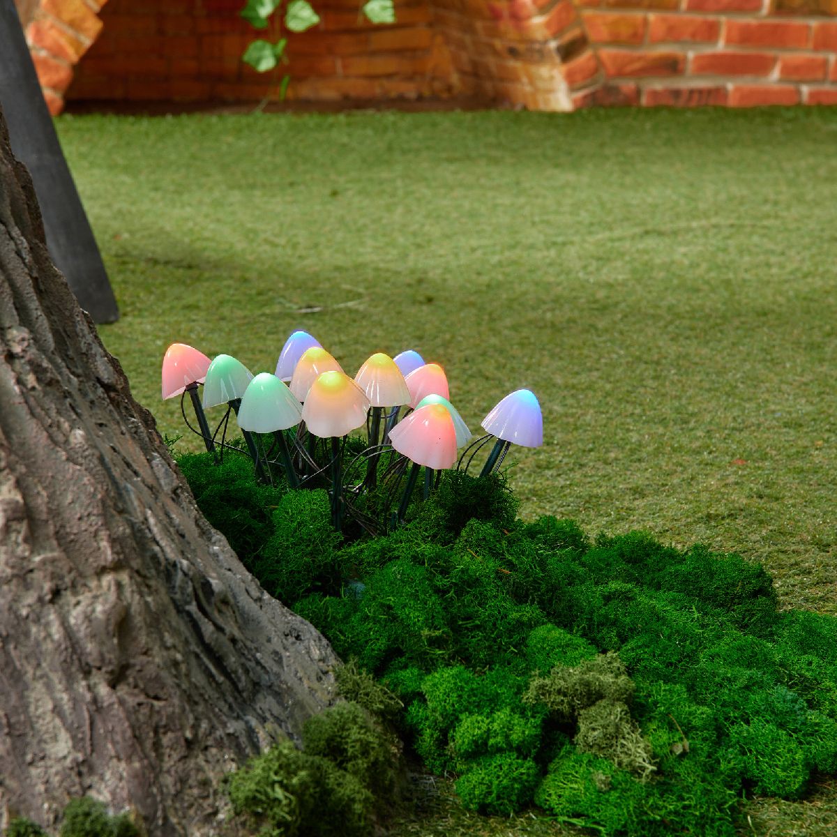 Садовый светильник на солнечной батарее Uniel USL-S-830/PM020 MULTICOLOR MUSHROOMS SET12 UL-00011676