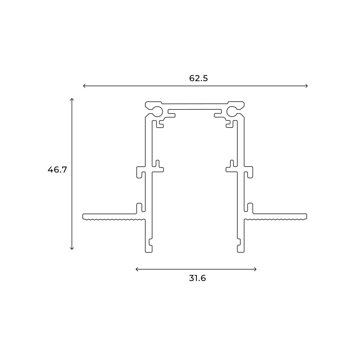 Шинопровод магнитный встраиваемый Hesby Lighting ElDeko HSBL_0061