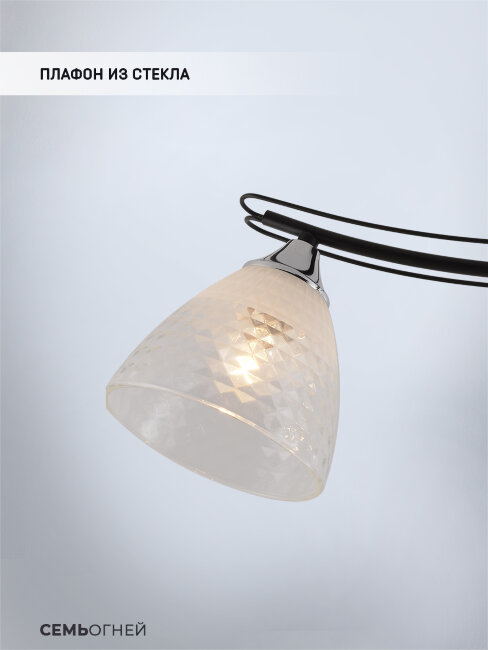 Люстра на штанге Seven Fires Dzhoun SF3382/3C-BK-CR-WT