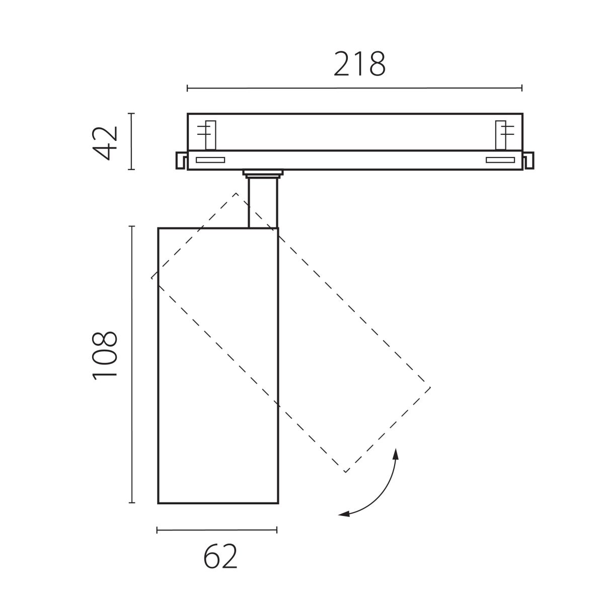 Трековый трехфазный светильник Quattro LED с управлением DALI Lightstar Alta Base A5137DALI