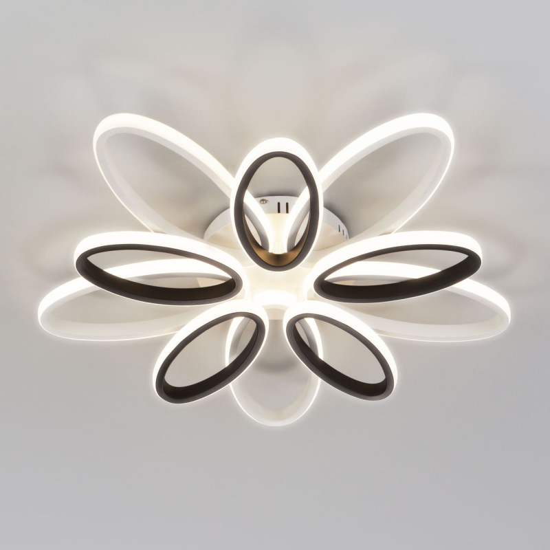 Потолочная светодиодная люстра Eurosvet Blade 90137/10 белый/чёрный