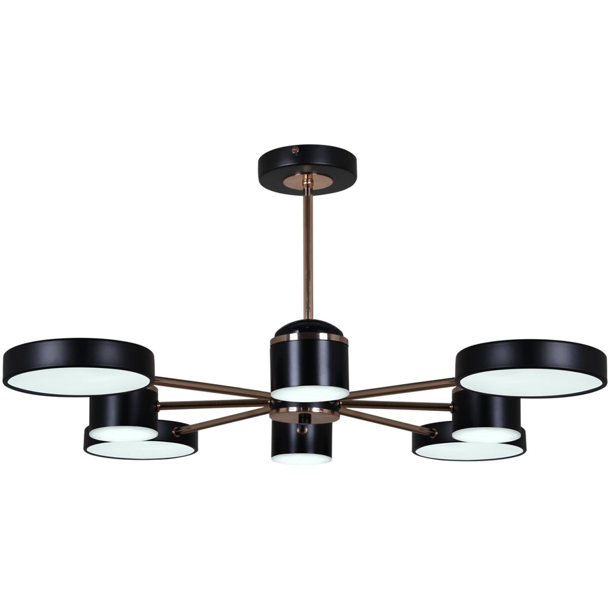 Люстра на штанге Reluce 13289-4.3-08 BK+GD CR