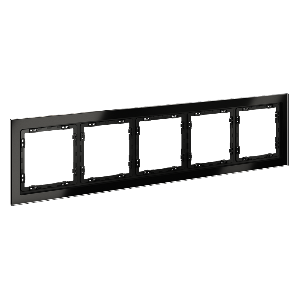 Рамка на 5 постов Voltum S70 VLS110508 (черный,стекло)