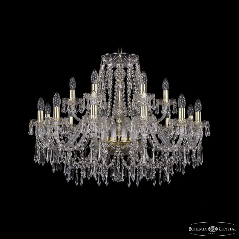 Подвесная люстра Bohemia Ivele Crystal 1403/12+6/300 G