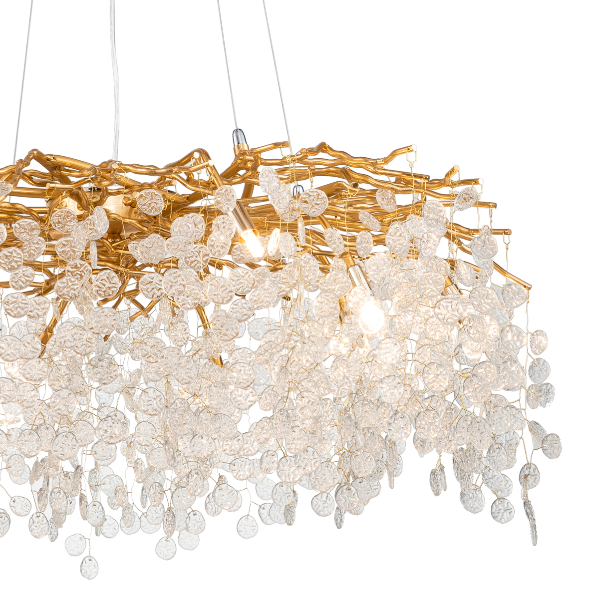 Подвесная люстра Delight Collection Shiro-noda FTB006R-100 brass/clear