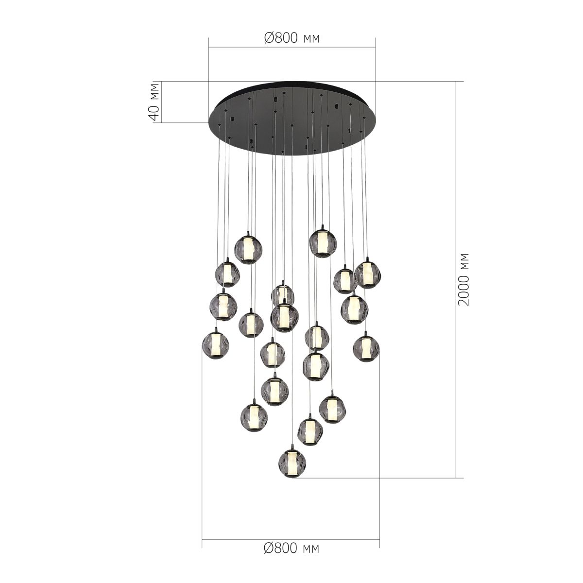 Каскадная люстра ST Luce Helmi SL6520.403.20