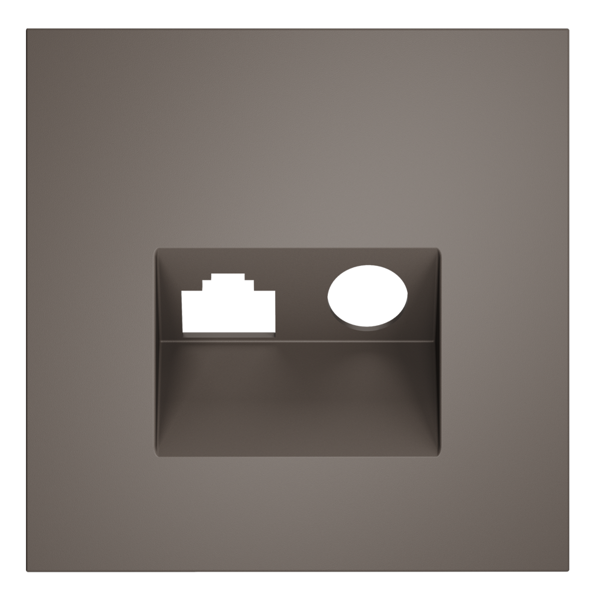 Накладка для розетки TV+RJ45 кат. 6 Voltum S70 (капучино) VLS002714