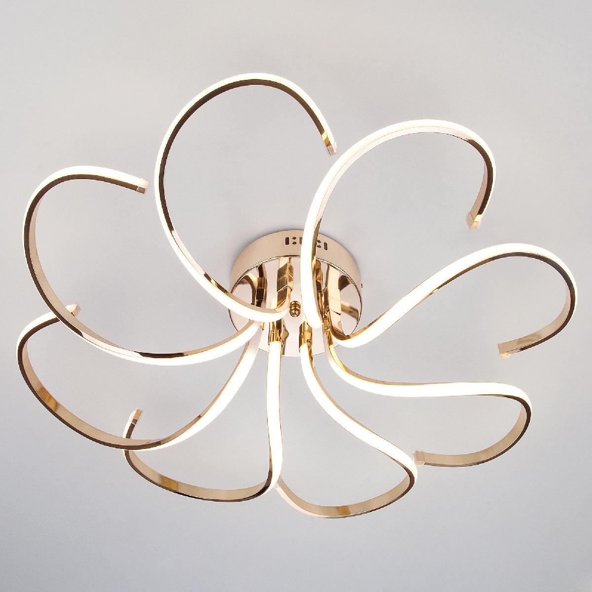 Потолочный светодиодный светильник Eurosvet Wisteria 90096/8 золото