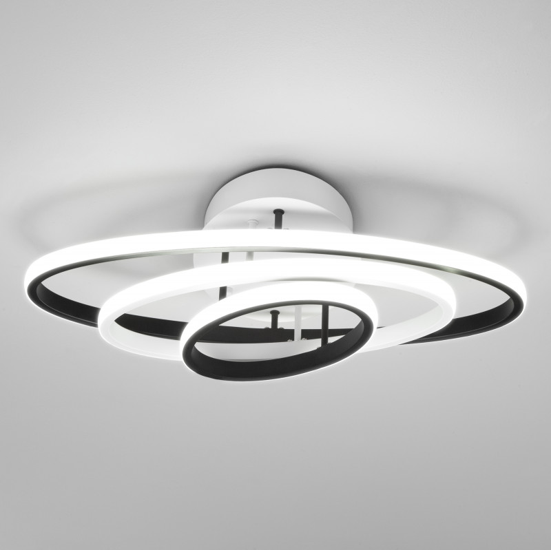 Потолочный светодиодный светильник Eurosvet Lauda 90237/3 белый/черный