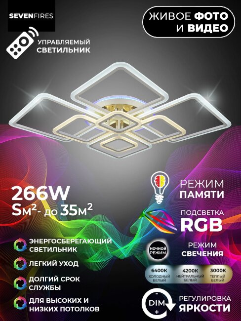 Потолочная люстра Wedo Light Bazilyo 75358.01.09.08RGB