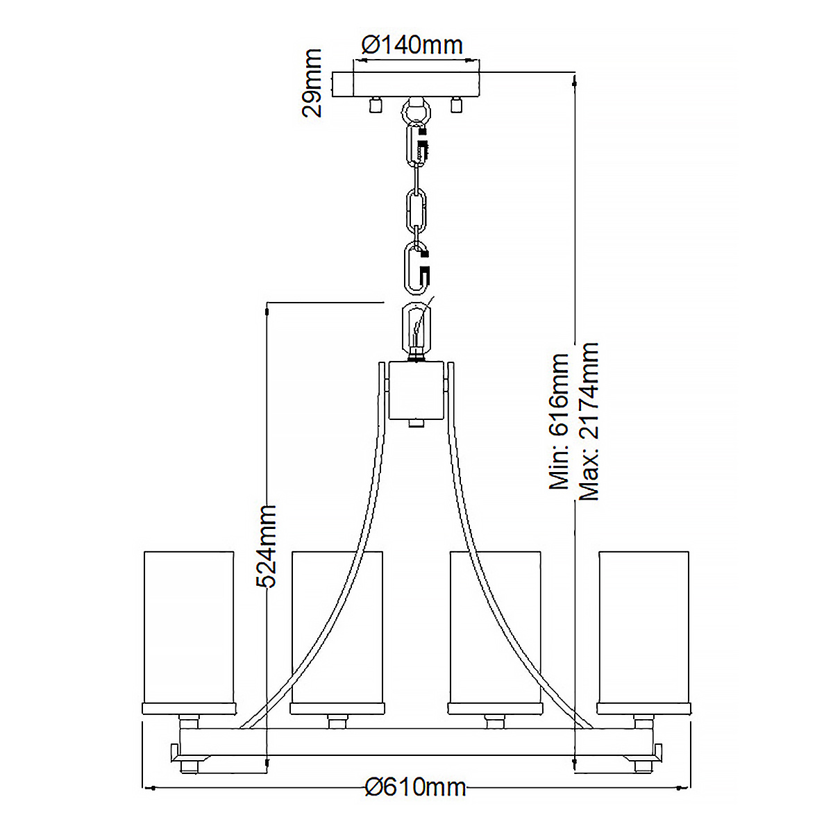 Подвесная люстра Feiss Angelo QN-ANGELO5