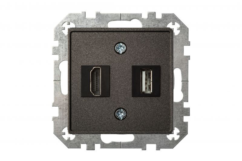 Розетка HDMI и USB Liregus Epsilon 28-1131