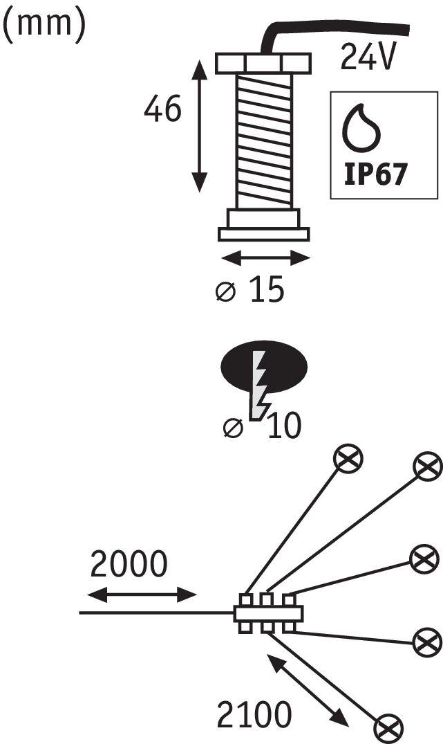 Ландшафтный светодиодный светильник Paulmann MicroPen II 93694