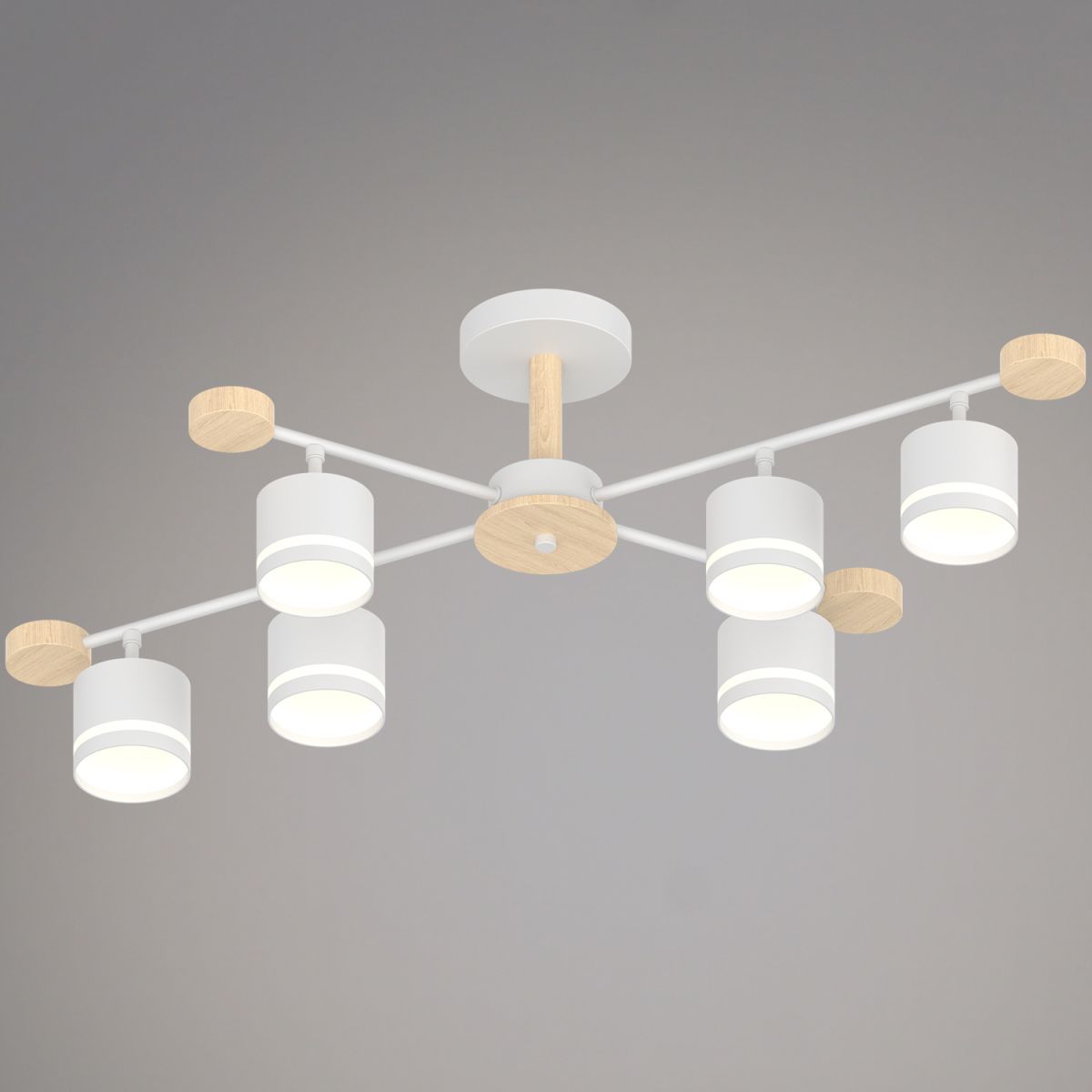 Люстра на штанге Reluce 78730-0.3-06 GX53 WH+WOOD