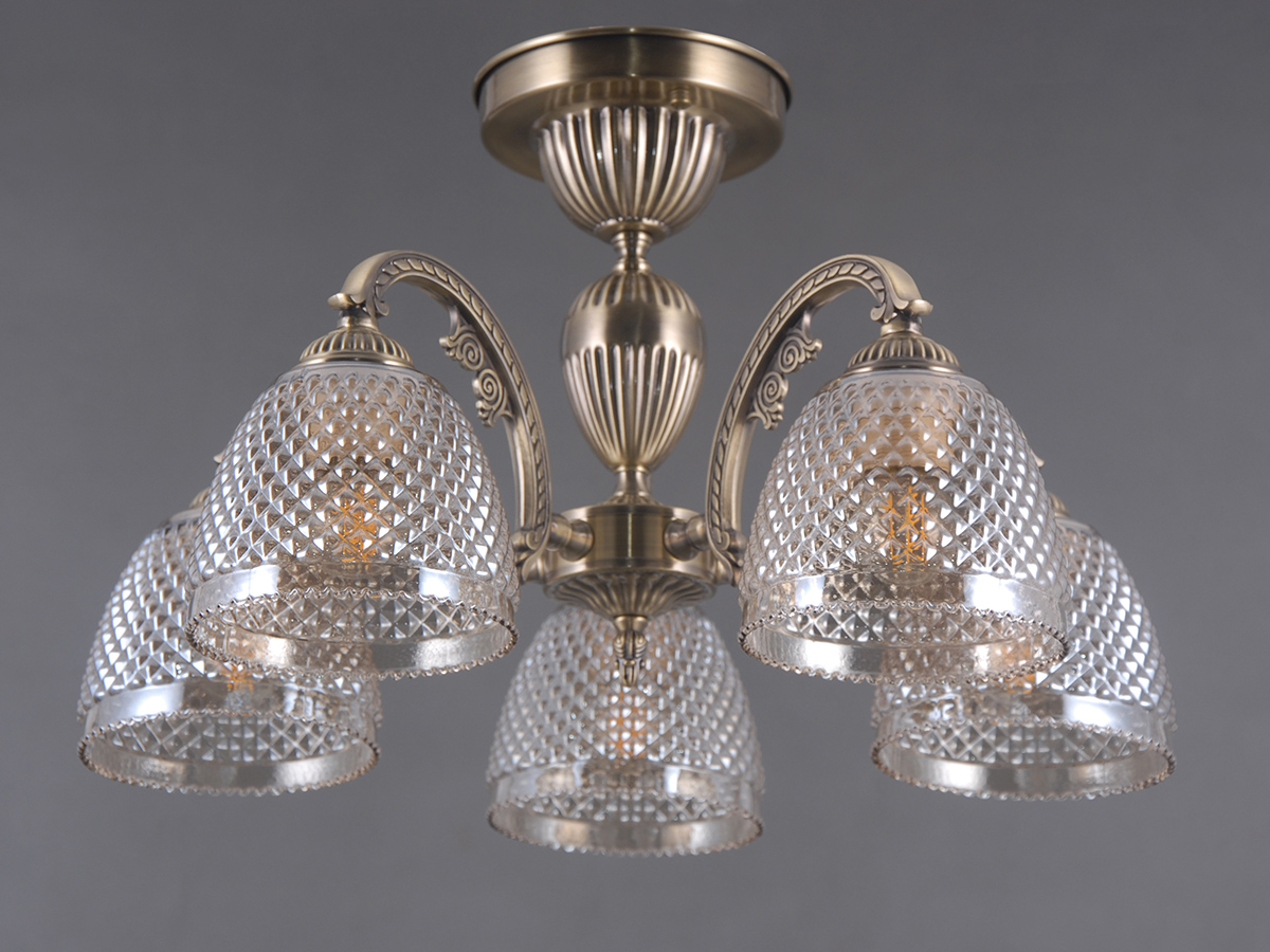 Люстра на штанге Elvan LU-39678/5-E27-BrCl