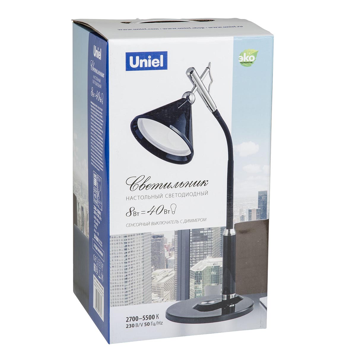 Настольная лампа ретро Uniel TLD-569 Black/Led/400Lm/2700-5500K/Dimmer UL-00007437
