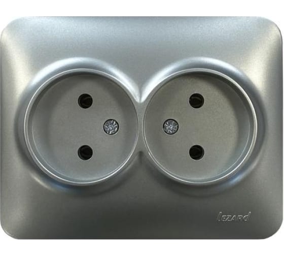 Розетка двойная б/з Lezard Karina Life 708-4300-128B