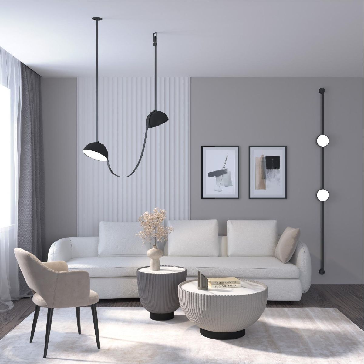 Трековый однофазный светильник Denkirs Belty Flow DK5561-BK