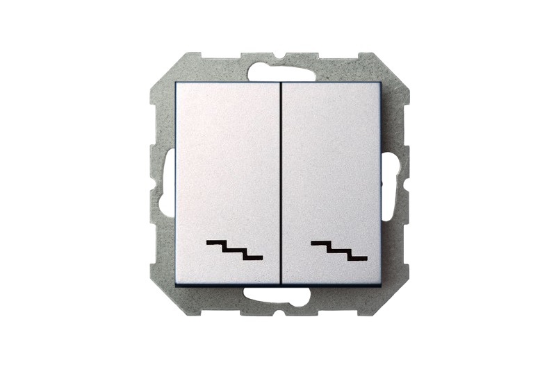 Переключатель двухклавишный Liregus Epsilon 28-179