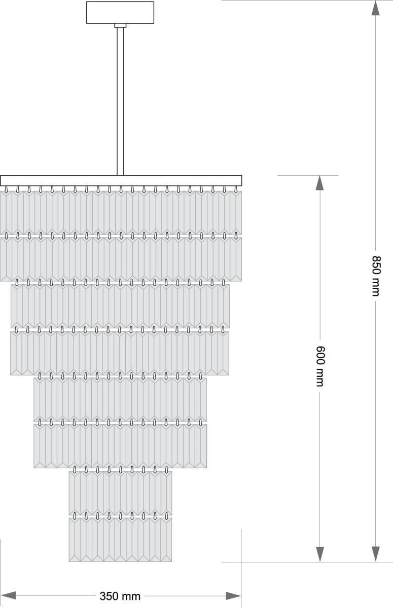 Люстра на штанге Kutek Ellini ELL-ZW-10(BN)350/II