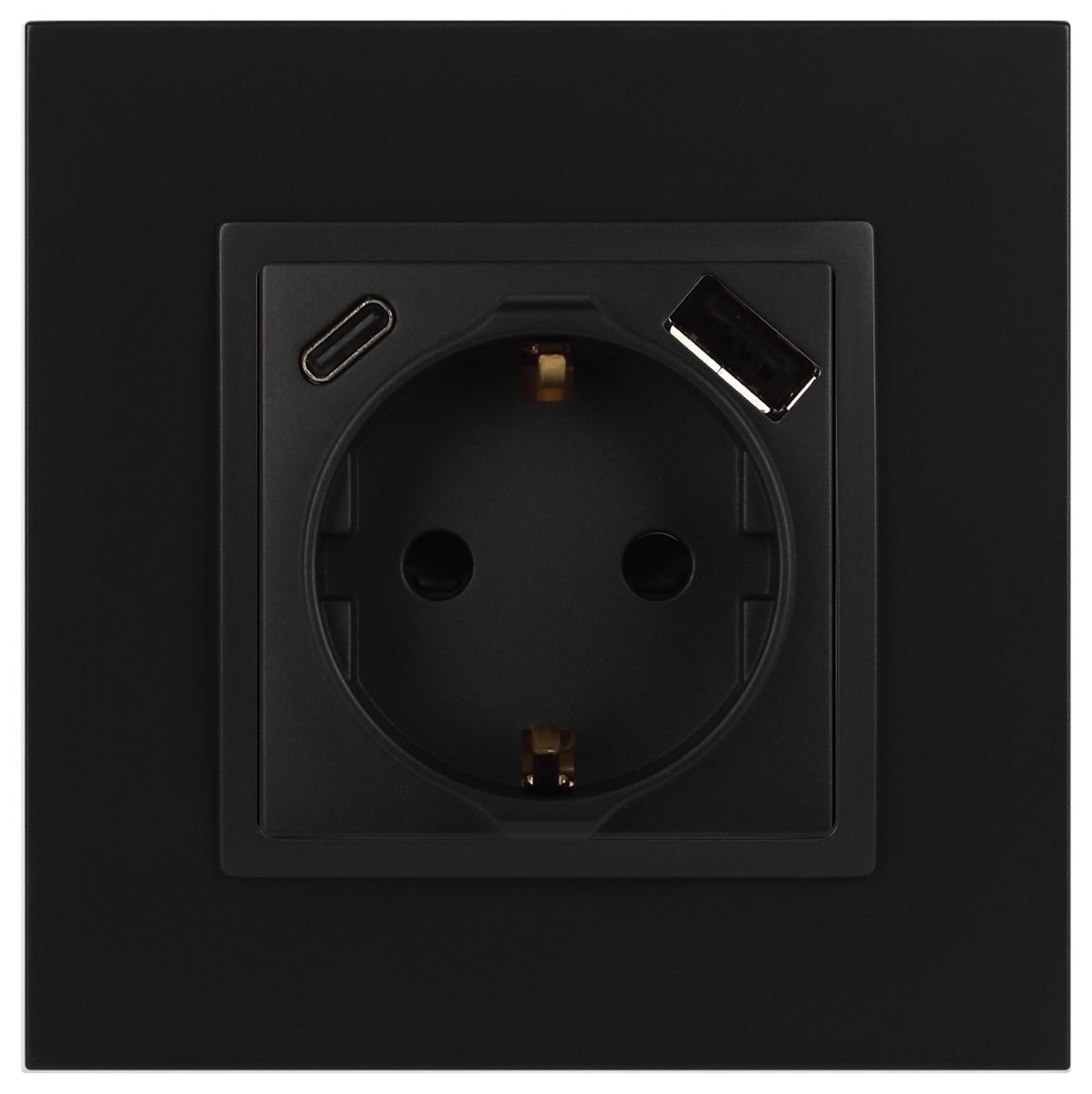 Розетка со шторками с USB type-A+C Эра Elegance 14-4108-05 Б0067724