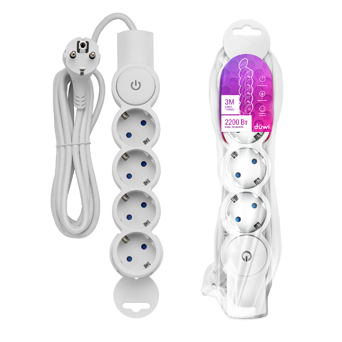 Удлинитель бытовой Duwi 32014 4